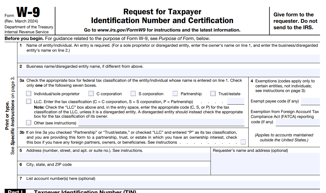 Request IRS Form W9 Online Get TIN Information from Vendor